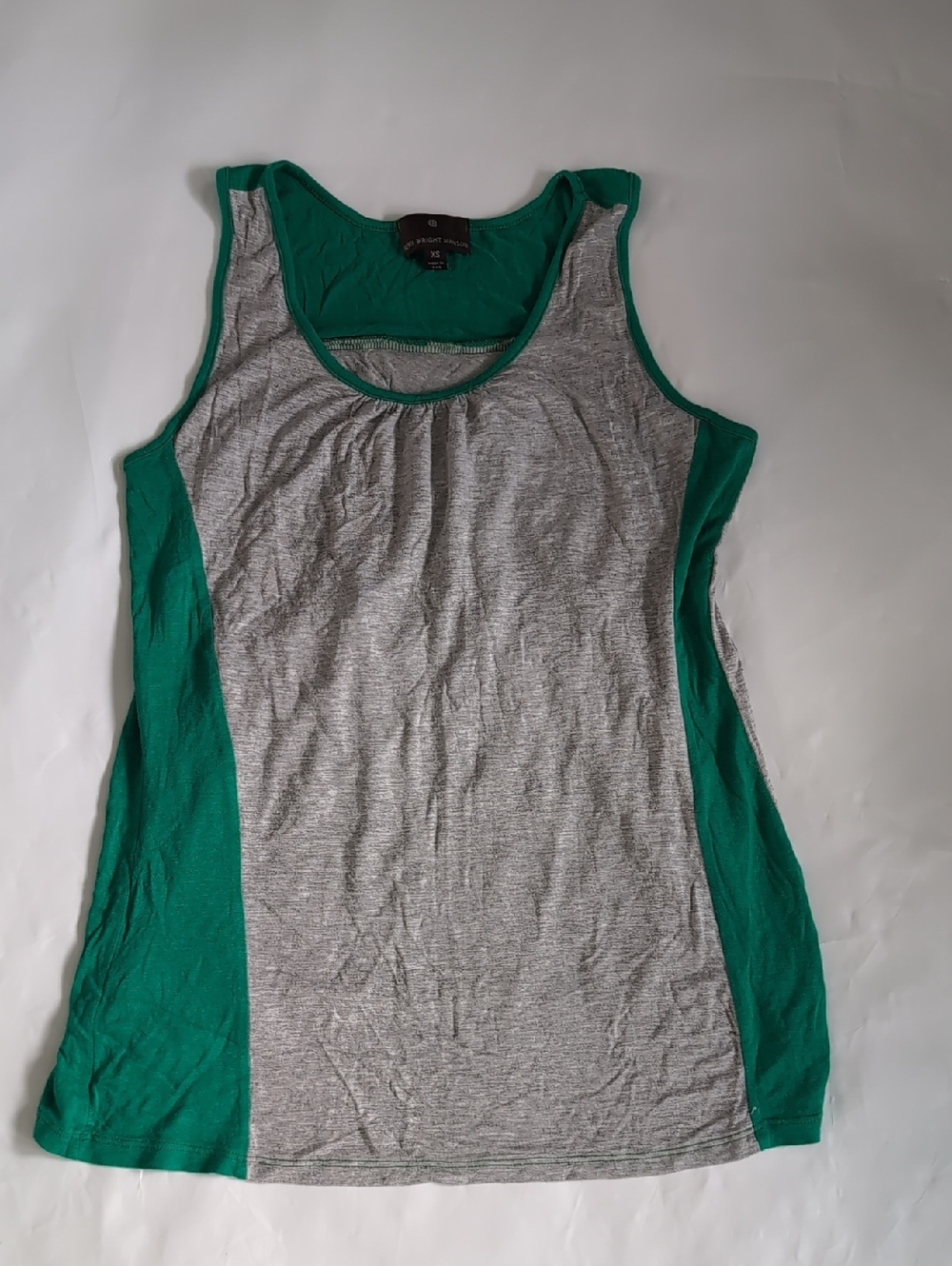 Fenn Wright Manson Green and Gray Colorblock Scoop Tank